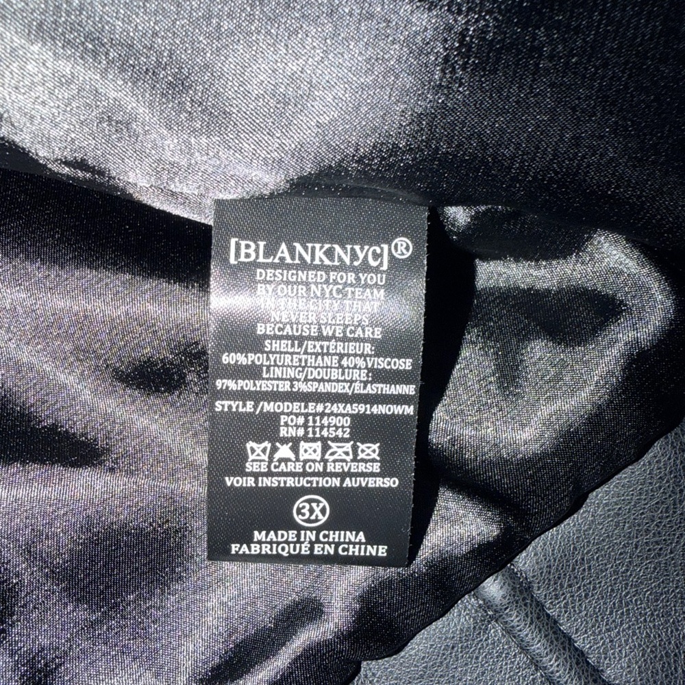FREE SHIPPING Blank NYC Charcoal Leather Jacket - Picture 7 of 13